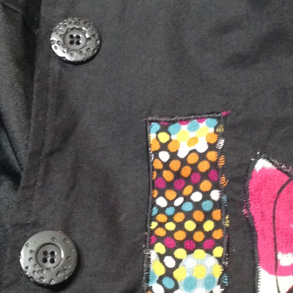 Sara Studio Patchwork Bottom Down Black Jacket - image 8